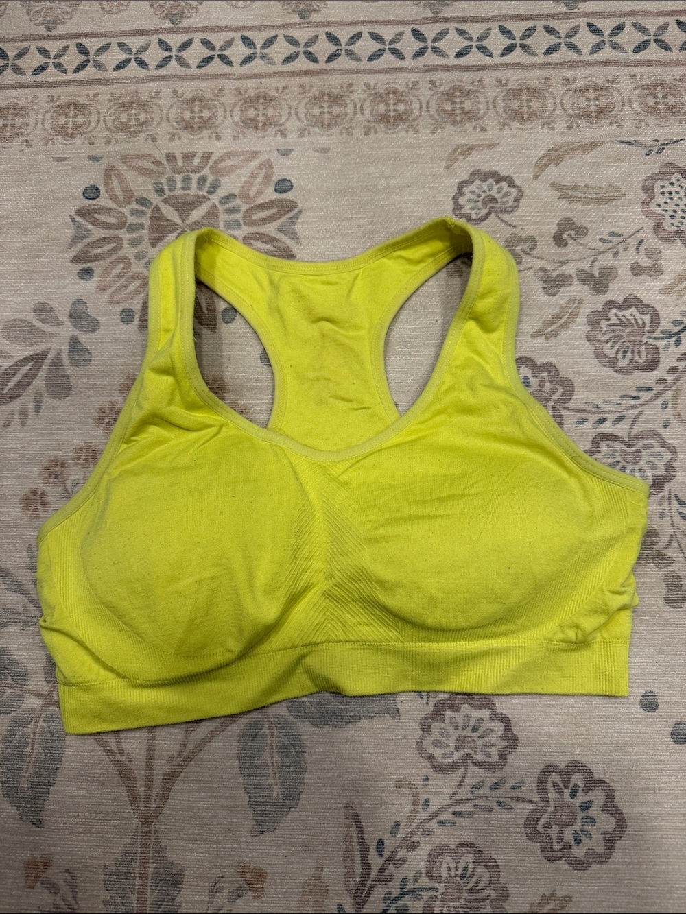 Jockey Neon Yellow Racerback Sports Bra